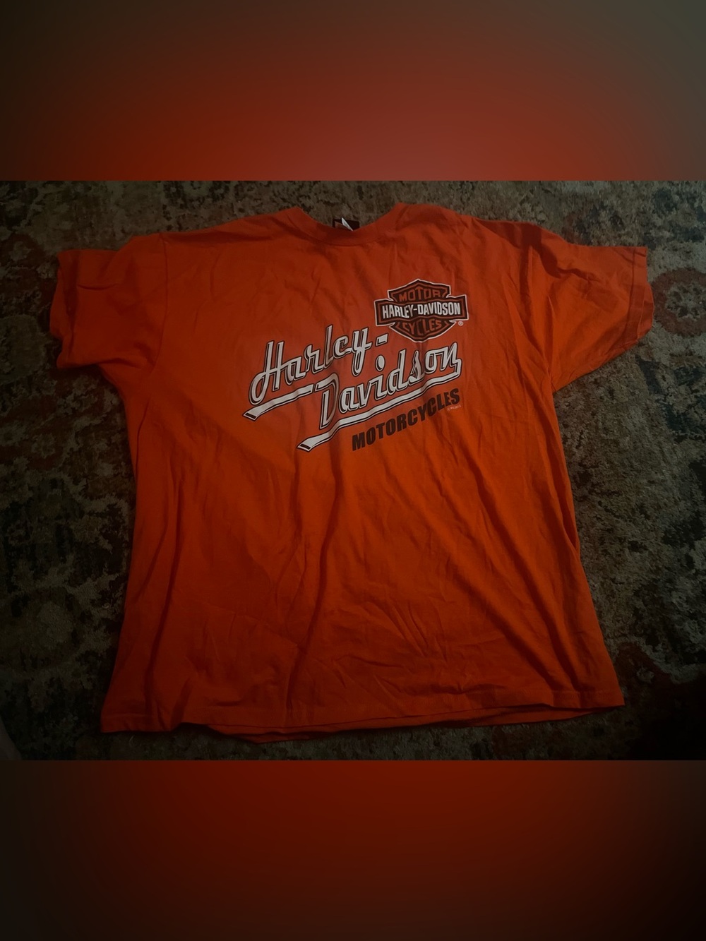 Harley-Davidson Orange Short Sleeve Logo Tee